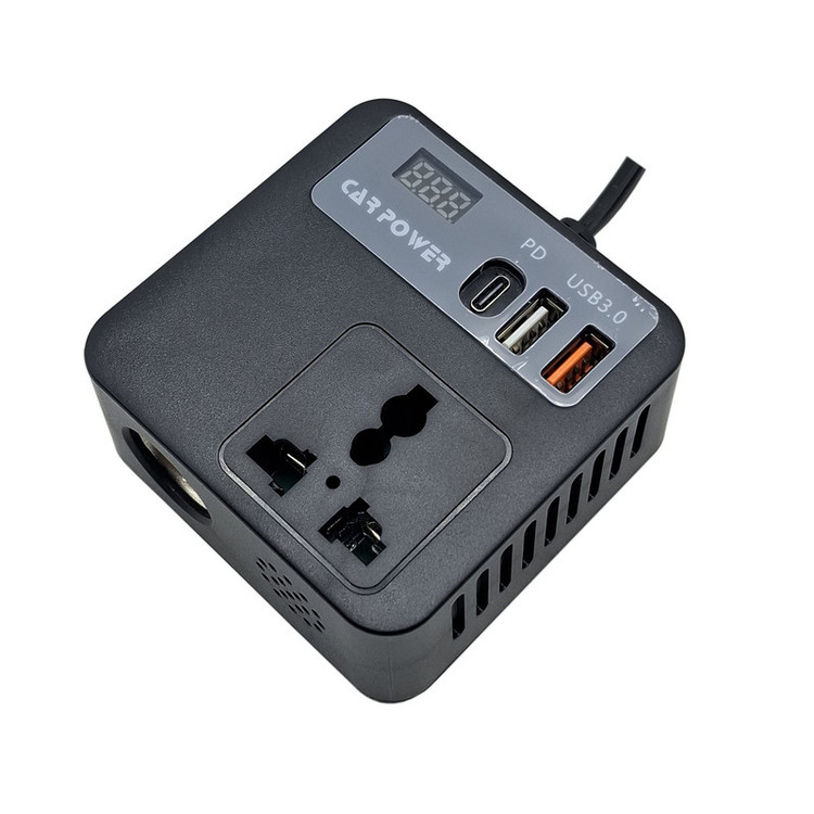 مبدل برق فندکی خودرو به برق شهری 100 وات باس مدل 12V