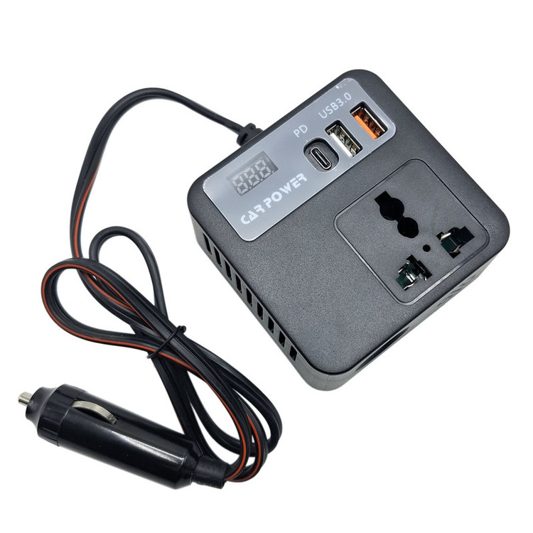 مبدل برق فندکی خودرو به برق شهری 100 وات باس مدل 12V