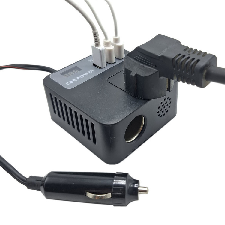 مبدل برق فندکی خودرو به برق شهری 100 وات باس مدل 12V
