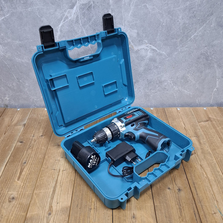 دریل پیچ گوشتی شارژی صنعتی 10 میلی متری 18ولت باس مدل 18VFـ MAX کد 01 مجموعه 26 عددی