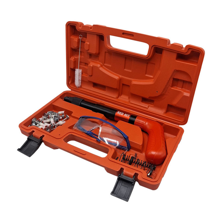 میخ کوب رد هیت مدل MK0010 سایز 20- 50 میلی متر به همراه 20 عدد میخ چاشنی مجموعه 29 عددی