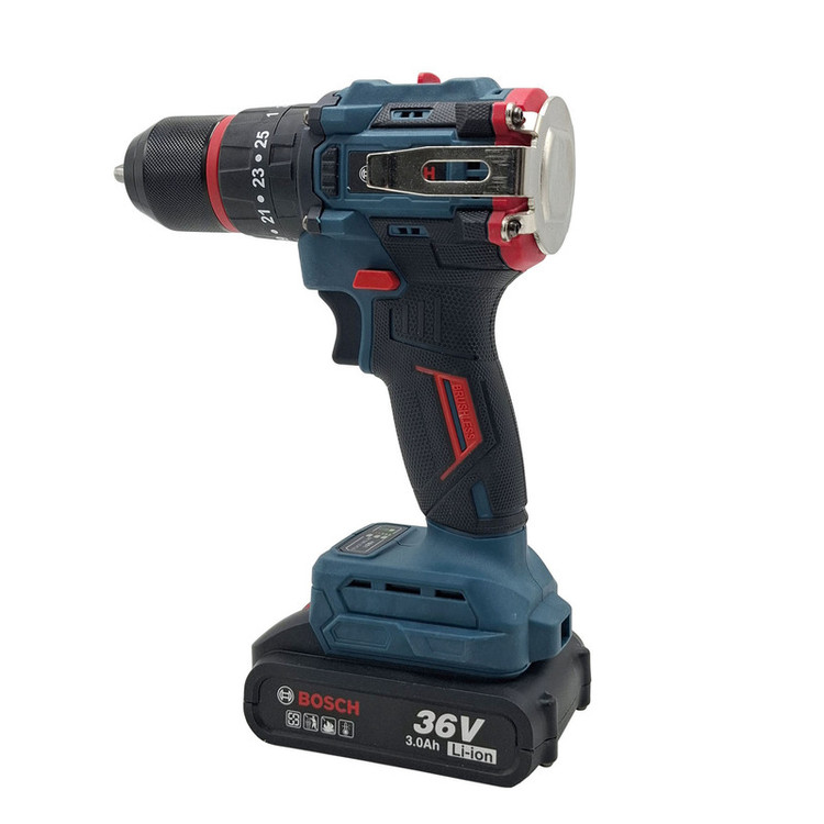 دریل چکشی شارژی صنعتی براشلس 13 میلی متری 36 ولت بوش مدل 36V کد 02