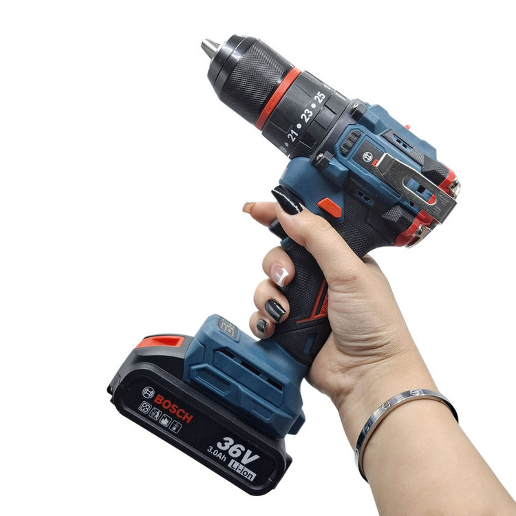 دریل چکشی شارژی صنعتی براشلس 13 میلی متری 36 ولت بوش مدل 36V کد 02