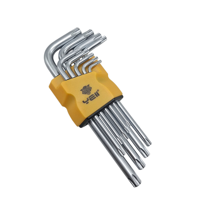 آچار آلن ستاره ای یلو مدل YE _ 5092 مجموعه 9 عددی