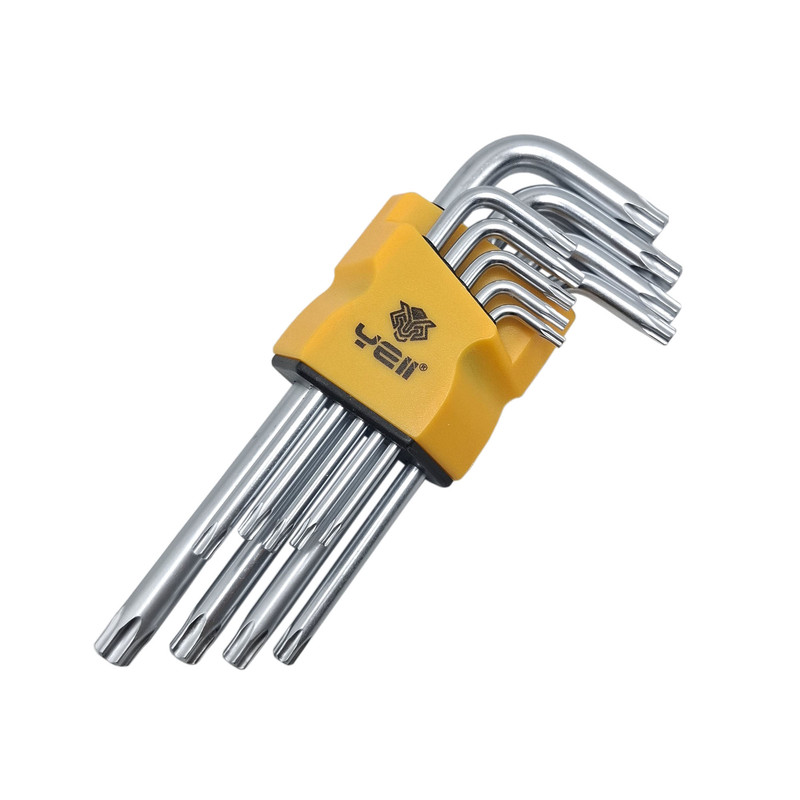 آچار آلن ستاره ای یلو مدل YE _ 5092 مجموعه 9 عددی