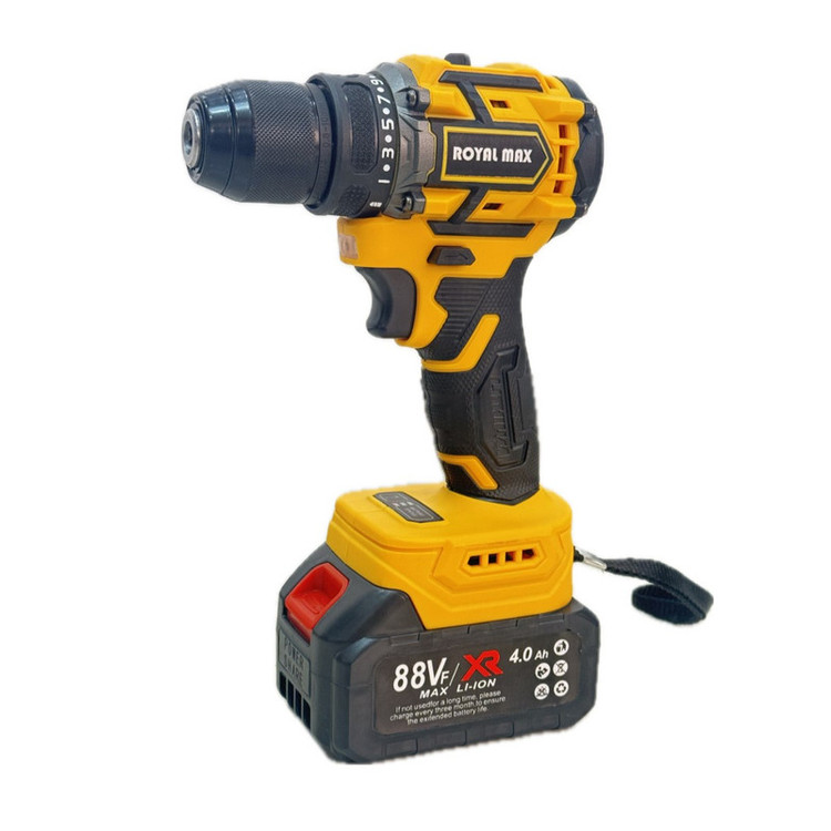 دریل پیچ گوشتی شارژی براشلس رویال مکس مدل 88VOLT مجموعه 42 عددی