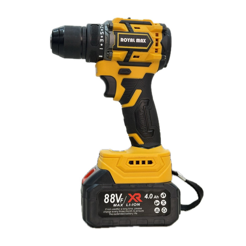 دریل پیچ گوشتی شارژی براشلس رویال مکس مدل 88VOLT مجموعه 42 عددی