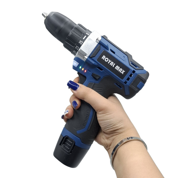 دریل پیچ گوشتی شارژی صنعتی 10 میلی متری 18 ولت رویال مکس مدل 18V کد 02 مجموعه 29 عددی