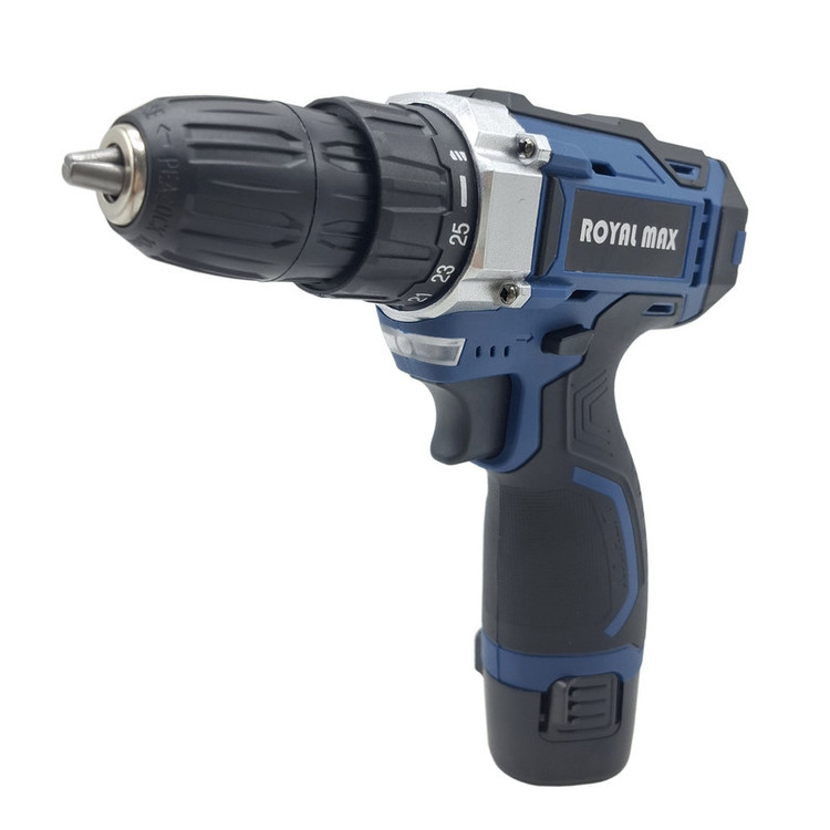 دریل پیچ گوشتی شارژی صنعتی 10 میلی متری 18 ولت رویال مکس مدل 18V کد 02 مجموعه 29 عددی