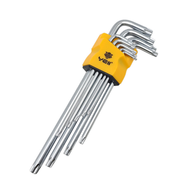 آچار آلن ستاره ای یلو مدل YE _ 5093 مجموعه 9 عددی