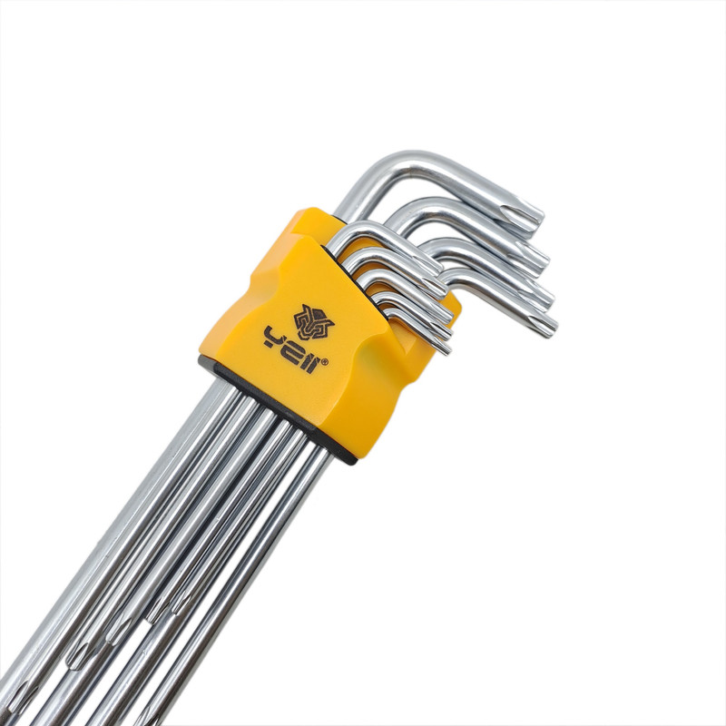 آچار آلن ستاره ای یلو مدل YE _ 5093 مجموعه 9 عددی