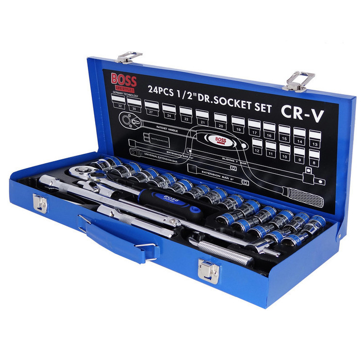 آچار بکس باس کد GHR151 مجموعه 24 عددی