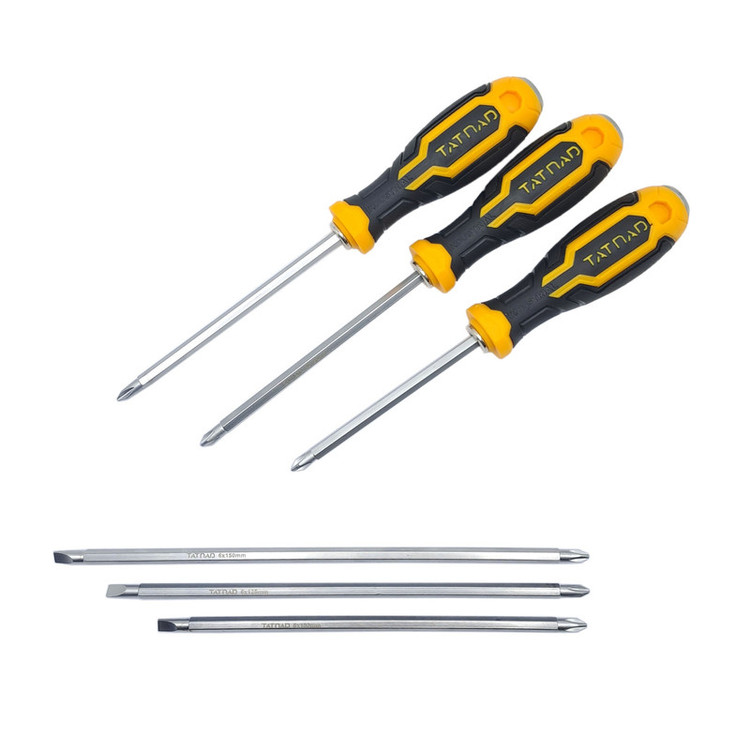 پیچ گوشتی ضربه خور دو طرفه دوسو چهارسو تاتند مدل 6PCS