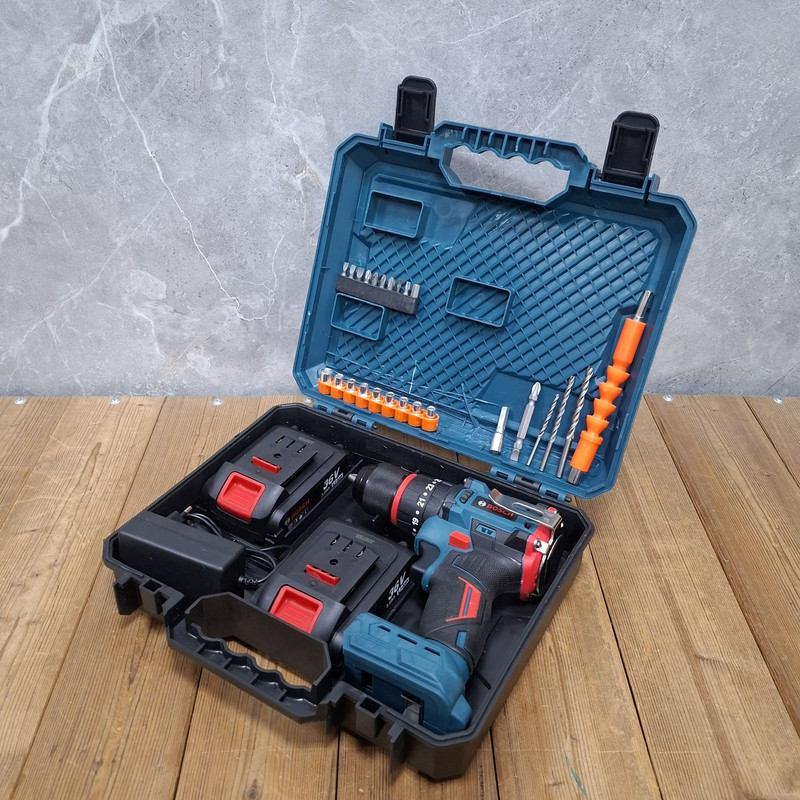 دریل چکشی شارژی صنعتی براشلس 13 میلی متری 36 ولت بوش مدل 36V/Li_ion کد 2