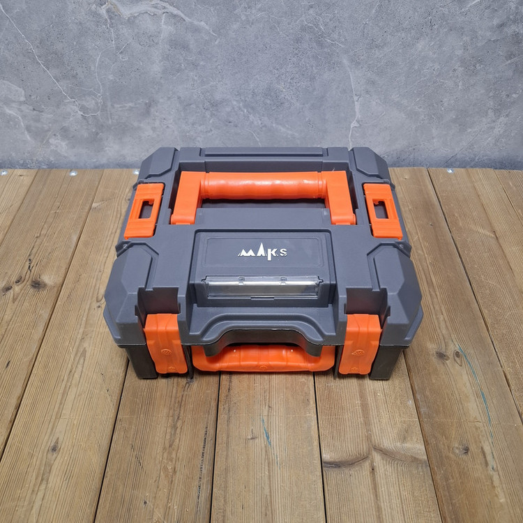 دریل چکشی شارژی براشلس سه نظام 10 میلی متری 16/8 ولت مکث اچ ام تی مدل 16.8V Li_ionمجوعه 5 عددی