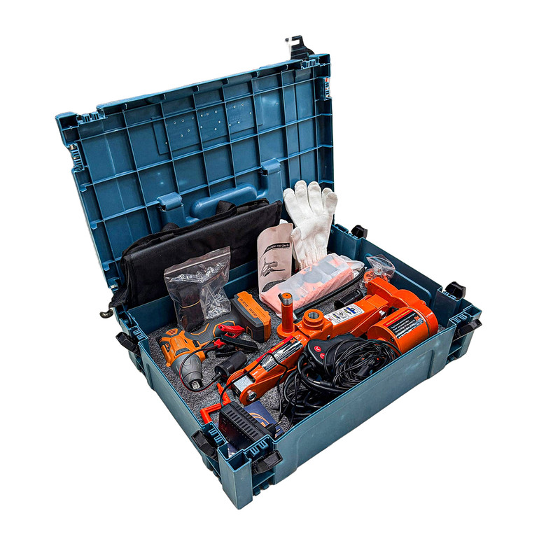 جک برقی، پمپ باد فندکی، بکس شارژی آنکور مدل Car-Kit مجموعه سه عددی