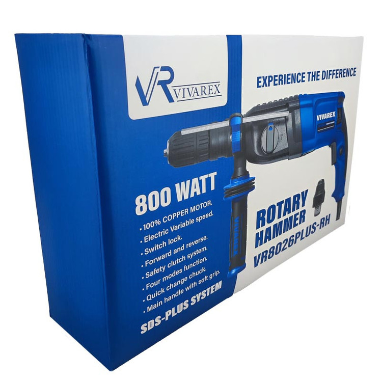 دریل بتن کن چهار شیار 26 میلیمتری 800 وات ویوارکس مدل VR 8026 PLUS-RH