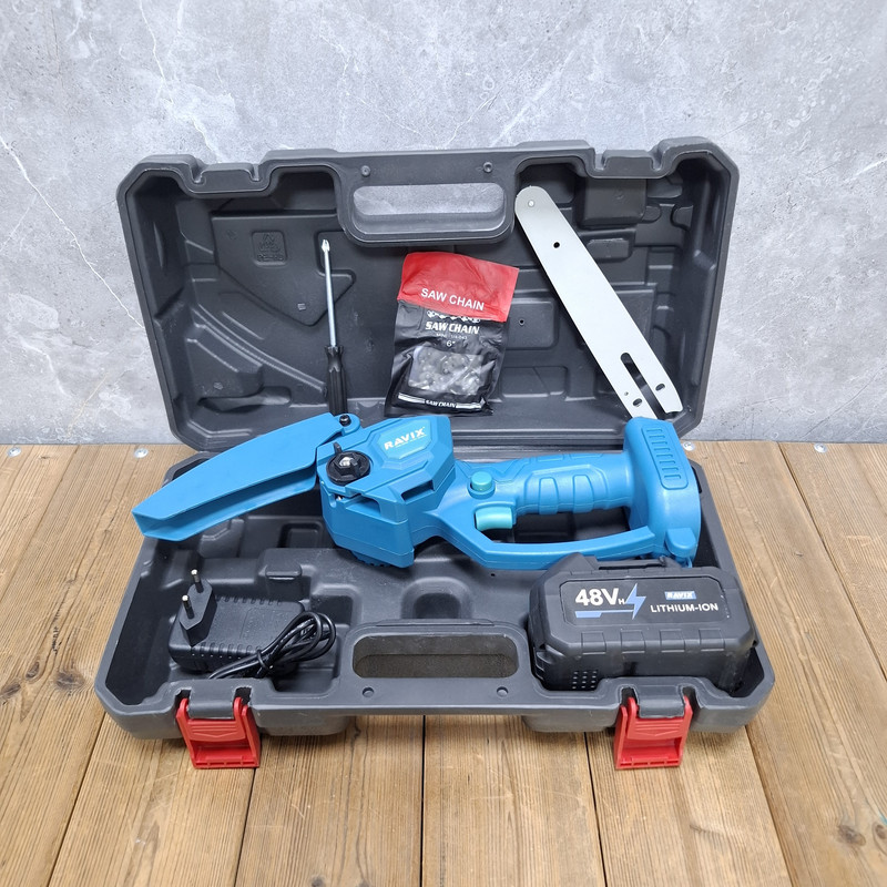 اره زنجیری سرشاخه زن صنعتی راویکس مدل 48LITHIUM_ION کد 01 مجحموعه 7 عددی