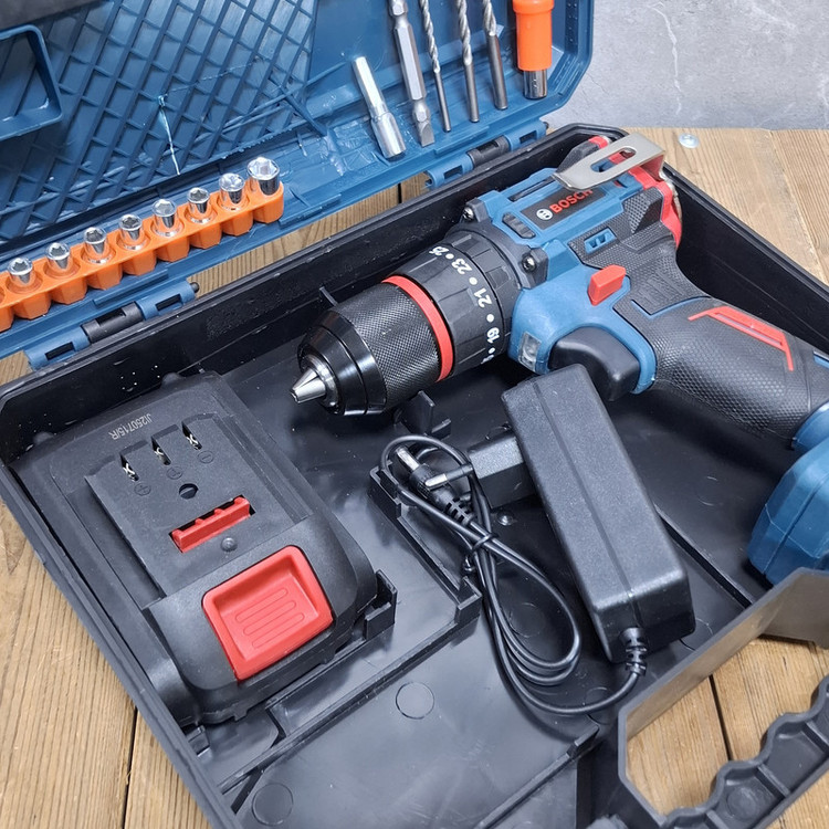 دریل چکشی شارژی صنعتی براشلس 13 میلی متری 36 ولت بوش مدل 36V/Li_ion کد 1
