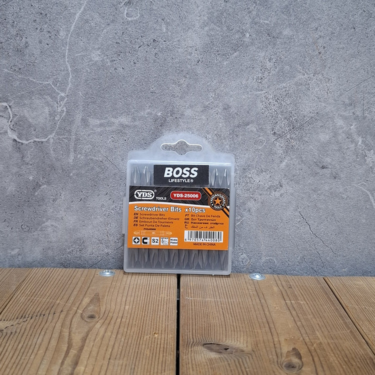 سری پیچ گوشتی دو سر چهارسو باس مدل x10PCS بسته 10 عددی
