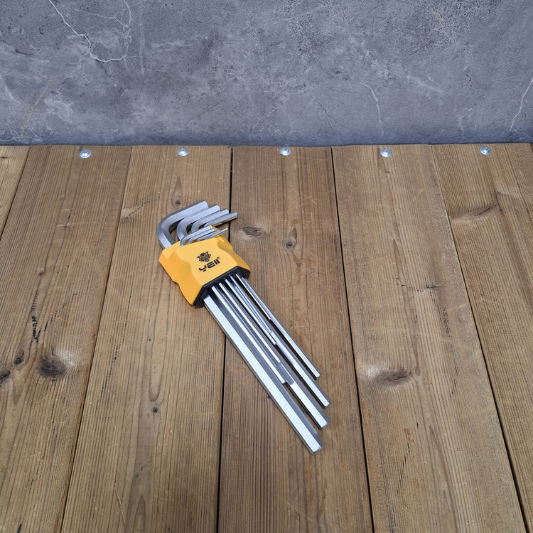 آچار آلن ستاره ای یلو مدل 9PCS مجموعه 9 عددی