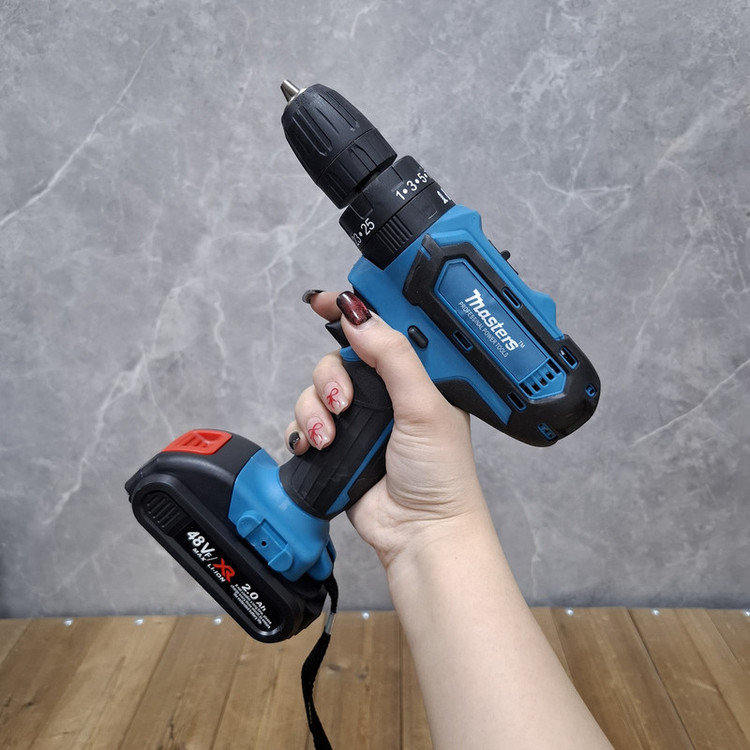 مجموعه 28 عددی دریل چکشی شارژی صنعتی مسترز مدل 10MM