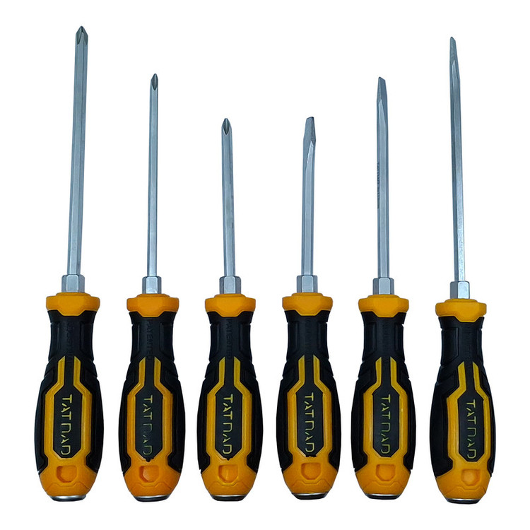 پیچ گوشتی ضربه خور دوسو و چهار سو تات ناد مدل GERMANCRAFT-600 بسته 6 عددی