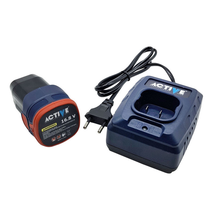 دریل چکشی شارژی براشلس 10میلی متری 16.8 ولت تک باتری اکتیو مدل AC_7816CH