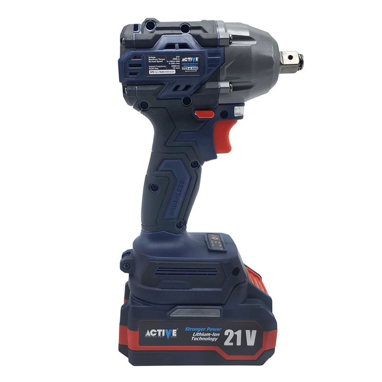 آچار بکس شارژی صنعتی 500 نیوتن دو باتری اکتیو مدل AC_7826CH درایو 1/2 میلی متر