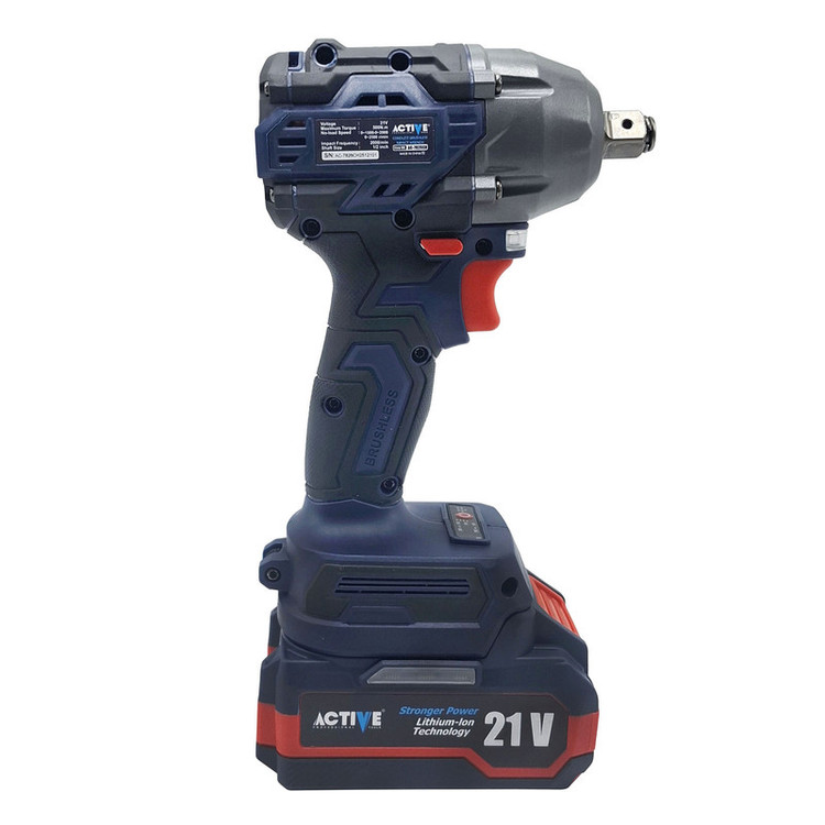 آچار بکس شارژی صنعتی 500 نیوتن تک باتری اکتیو مدل AC_7826CH درایو 1/2 اینچ