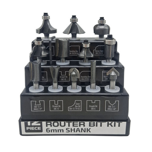 تیغ اوور فرز صنعتی پلاتینیوم مدل YP-SHEFT6MM مجموعه 12 عددی