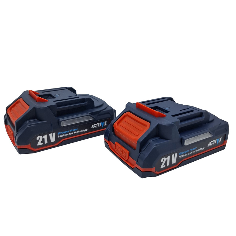 دریل چکشی شارژی براشلس 10میلی متری 21 ولت دو باتری اکتیو مدل AC_7821CH