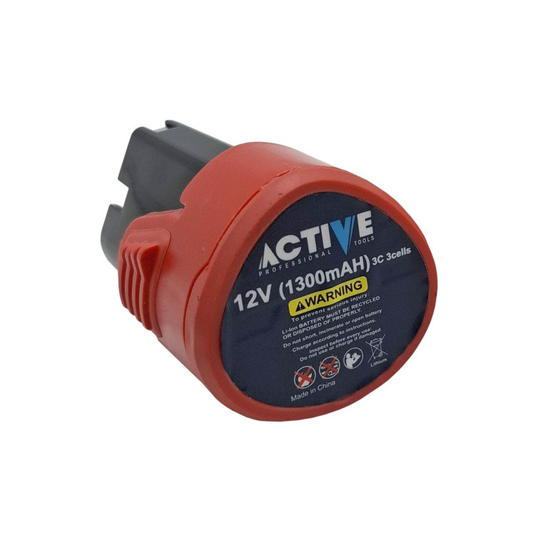 دریل چکشی شارژی صنعتی 10 میلی متری 12 ولت تک باتری اکتیو مدل AC_3112BR کد 31 مجموعه 28 عددی