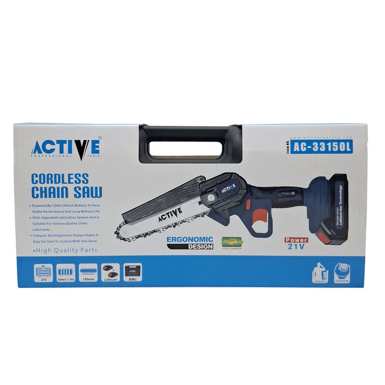 اره زنجیری 21 ولت دو باتری اکتیو تولز مدل AC_33150L کد 38