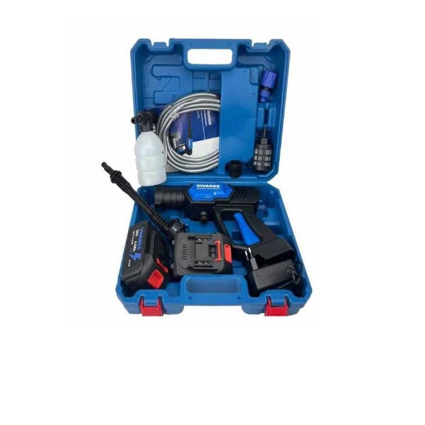 کارواش شارژی 25 بار 20 وات موتور ذغالی ویوارکس مدل VR2425v2_PW حداکثر دبی آب 3.5 لیتر بر دقیقه