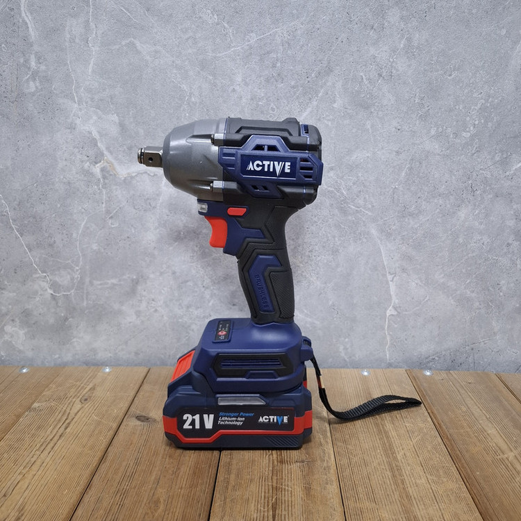 آچار بکس شارژی صنعتی 21 ولت تک باتری اکتیو تولز مدل 21V/ 7826 درایو 1/2 اینچ