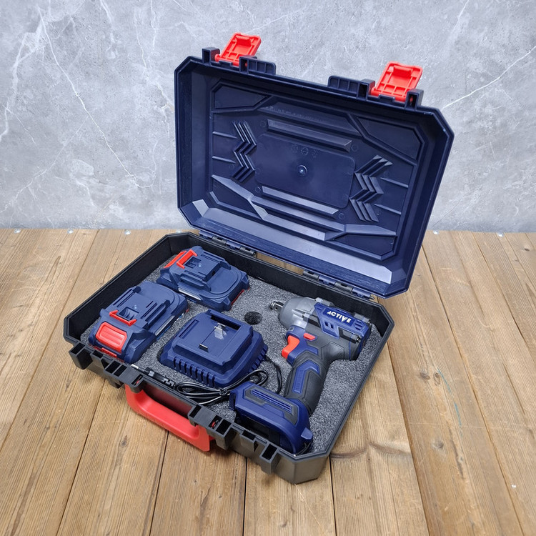 آچار بکس شارژی صنعتی 21 ولت دو باتری اکتیو مدل 21V کد 7823 درایو 1/2 اینچ
