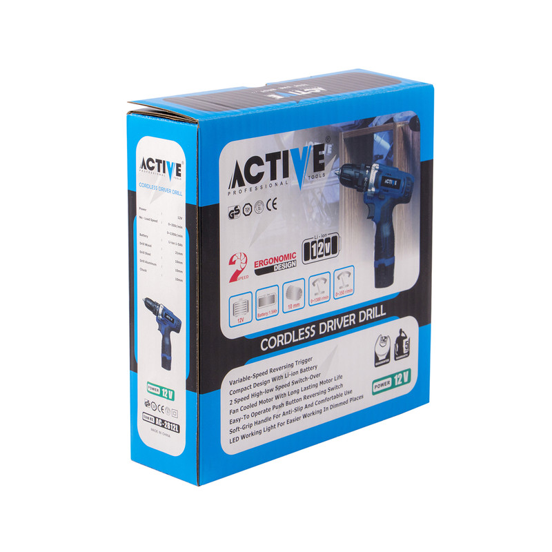 پیچ گوشتی شارژی 12 ولت تک باتری اکتیو تولز مدل AC-2812L