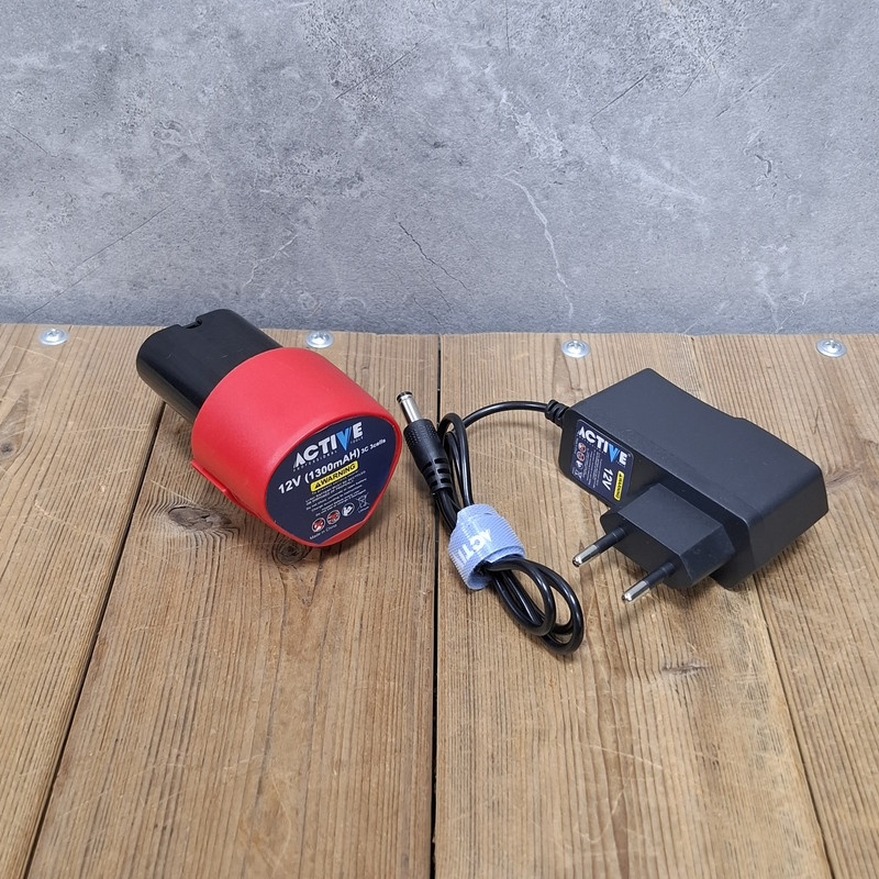 دریل پیچ گوشتی شارژی 10 میلی متری 12 ولت تک باتری اکتیو مدل 12V کد 3232
