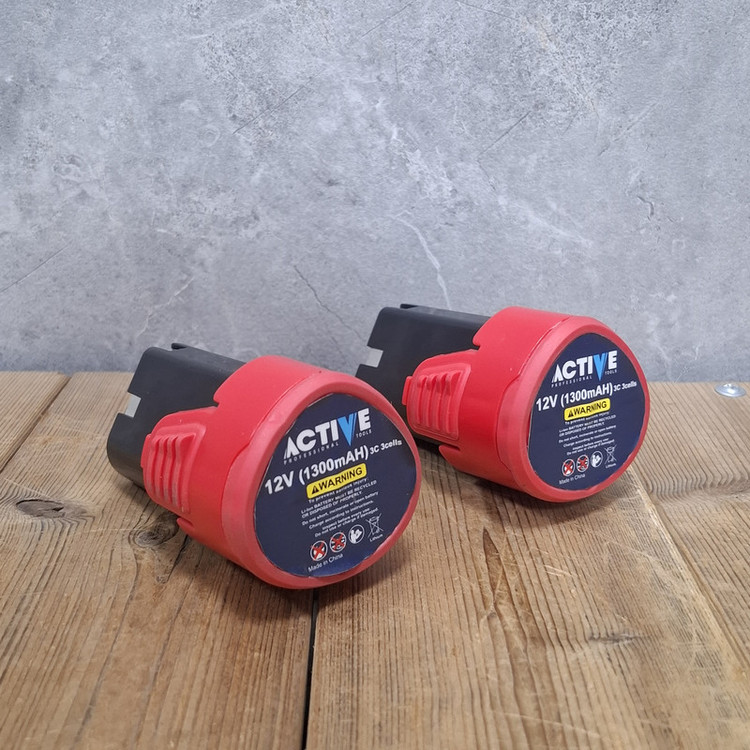 دریل چکشی شارژی 10 میلی متری 12 ولت دو باتری اکتیو مدل 12V /3112 کد 32