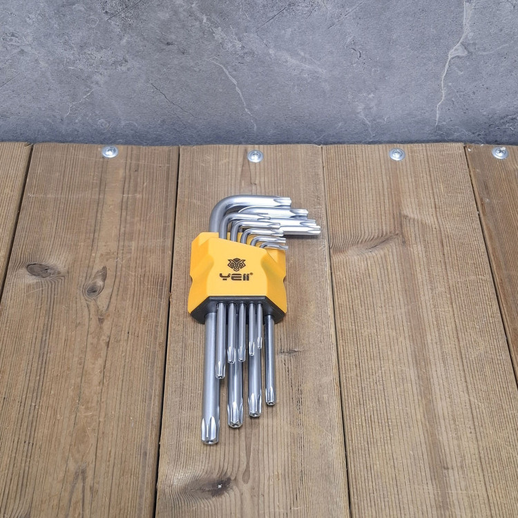 آچار آلن ستاره ای یلو مدل 9PCS مجموعه 9 عددی