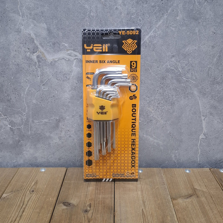 آچار آلن ستاره ای یلو مدل 9PCS مجموعه 9 عددی