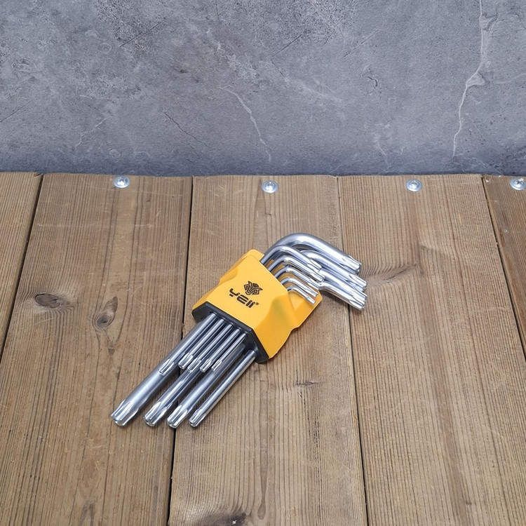 آچار آلن ستاره ای یلو مدل 9PCS مجموعه 9 عددی