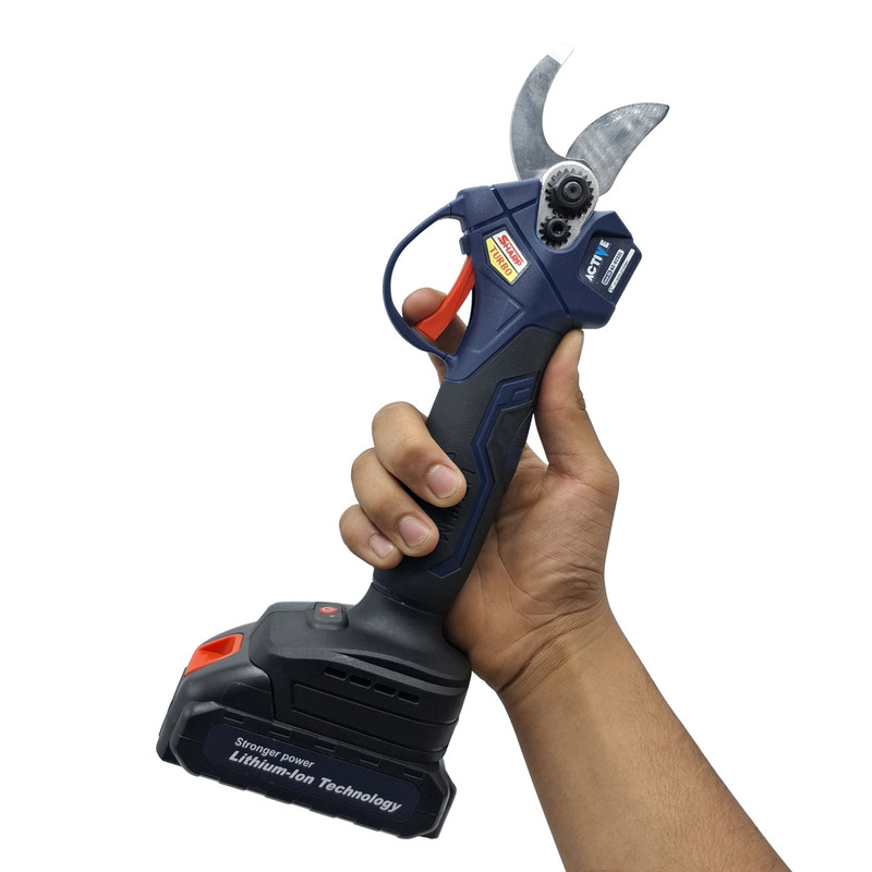 قیچی شارژی باغبانی براشلس دو باتری اکتیو مدل AC-6232L کد 42 سایز 11 اینچ